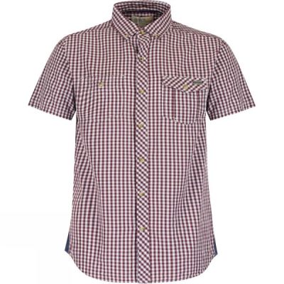 Camisa Regatta Randall Manga Corta Hombre - Rojas - Chile DLO348075